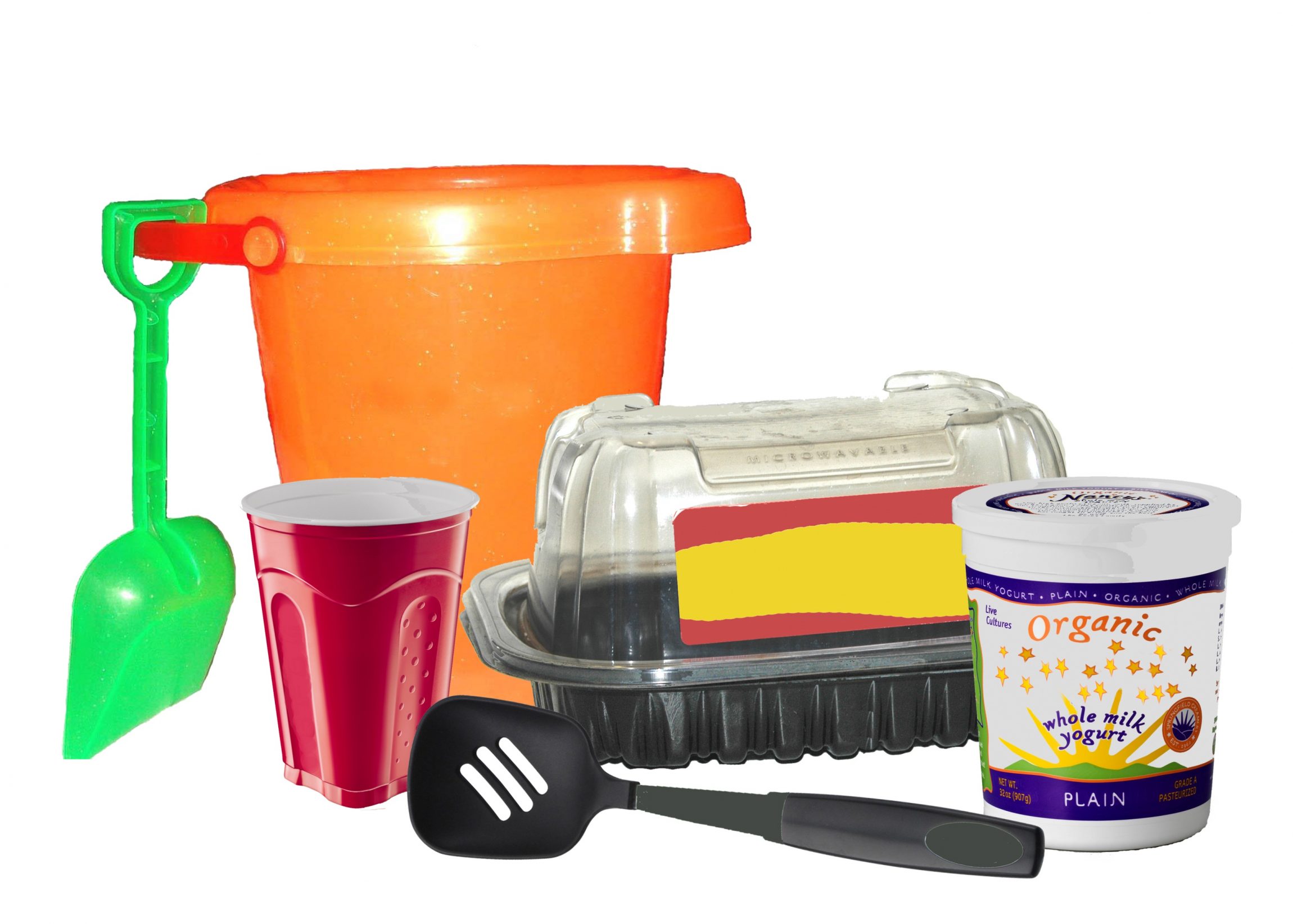 Any type of hard plastic container, regardless of the  number on the bottom, can be put in your recycling bin 