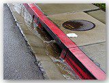 Rain flows into storm drains and then oceans, bringing with it any debris 