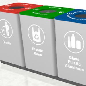 Plastic Bag Recycling Bins for Grocery Bags and Shopping Bags