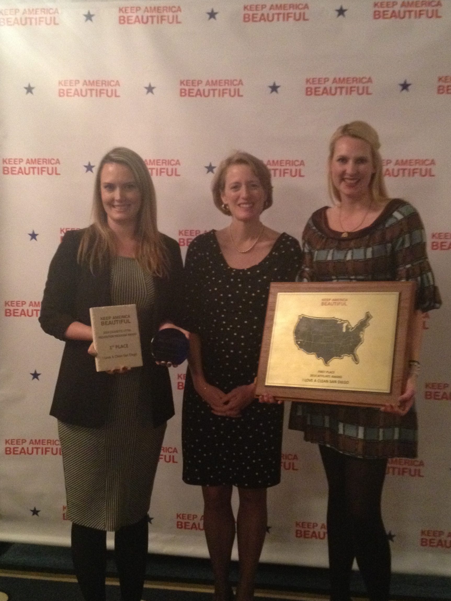 Natalie Roberts, Morgan Justice Black and Keep America Beautiful COO Becky Lyons with out awards!