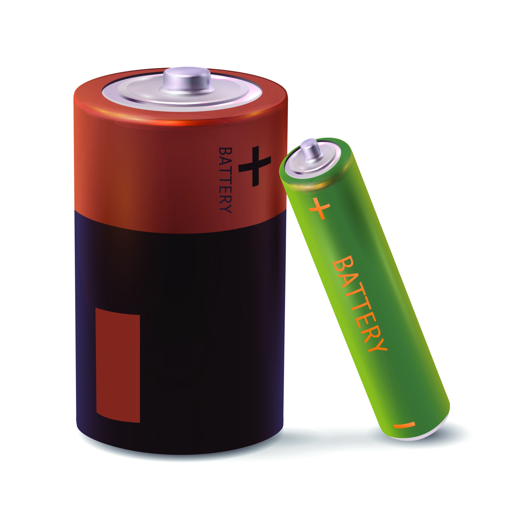 Illustration of two batteries
