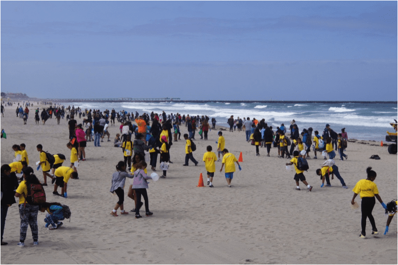 2016 kids ocean day volunteers at beach